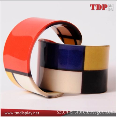Manufacturer custom wholesale New Design Acrylic Cuff Bracelet, Acrylic Bracelet, Acrylic Bangles for Promotion